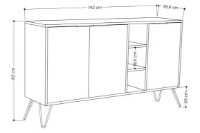 Тумба Trendy Clara Oak/Anthracit 142x83x35cm GTR001134 фото №4 — интернет-магазин Desire.md