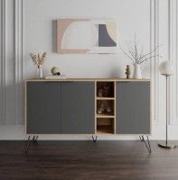 Dulăpior Trendy Clara Oak/Anthracit 142x83x35cm GTR001134