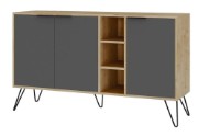 Тумба Trendy Clara Oak/Anthracit 142x83x35cm GTR001134 фото №3 — интернет-магазин Desire.md