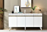 Dulăpior Trendy Defne White/Gold 150x80x40cm GTR006288