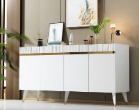 Dulăpior Trendy Defne White/Gold 150x80x40cm GTR006288 imaginea #2 — magazin online Desire.md