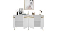 Dulăpior Trendy Defne White/Gold 150x80x40cm GTR006288 imaginea #3 — magazin online Desire.md