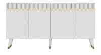 Dulăpior Trendy Defne White/Gold 150x80x40cm GTR006288 imaginea #4 — magazin online Desire.md