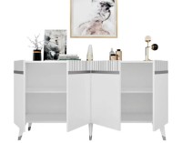 Dulăpior Trendy Defne White/Silver 150x80x40cm GTR006289 imaginea #3 — magazin online Desire.md