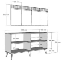 Dulăpior Trendy Defne White/Silver 150x80x40cm GTR006289 imaginea #5 — magazin online Desire.md