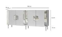 Dulăpior Trendy Dubai White/Silver 180x40x80cm GTR001209 imaginea #5 — magazin online Desire.md