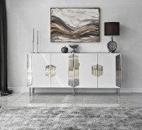 Dulăpior Trendy Dubai White/Silver 180x40x80cm GTR001209
