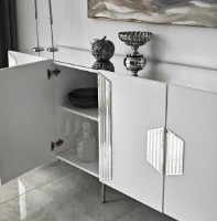 Dulăpior Trendy Dubai White/Silver 180x40x80cm GTR001209 imaginea #3 — magazin online Desire.md