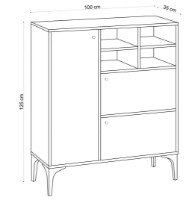 Dulăpior Trendy Ewa Oak Sapphire 100x125x35cm GTR006256 imaginea #4 — magazin online Desire.md