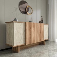 Тумба Trendy Diana Travertin/Walnut 180x81x40cm GTR006298 фото №3 — интернет-магазин Desire.md