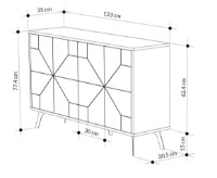 Dulăpior Trendy Dune Anthracit 123x62x35cm GTR006255 imaginea #3 — magazin online Desire.md