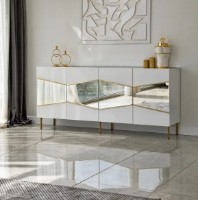 Dulăpior Trendy Frumos White/Gold 180x80x40cm GTR001211 imaginea #3 — magazin online Desire.md