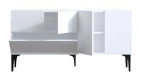 Dulăpior Trendy Glise White/Black 150x75x35cm GTR006257 imaginea #3 — magazin online Desire.md