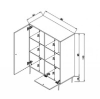 Тумба Trendy Hazeran Multi Oak 90x110x40cm GTR005644 фото №4 — интернет-магазин Desire.md