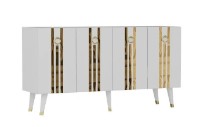 Тумба Trendy Isil White/Gold 150x80x40cm GTR006290 фото №4 — интернет-магазин Desire.md