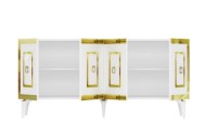 Dulăpior Trendy Karya White/Gold 150x79x40cm GTR006293 imaginea #3 — magazin online Desire.md