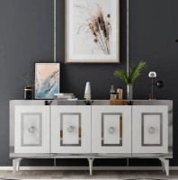 Dulăpior Trendy Karya White/Silver 150x79x40cm GTR006294 imaginea #1 — magazin online Desire.md