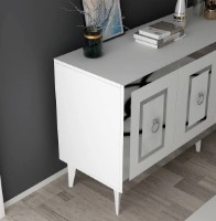 Dulăpior Trendy Karya White/Silver 150x79x40cm GTR006294 imaginea #2 — magazin online Desire.md