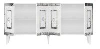Dulăpior Trendy Karya White/Silver 150x79x40cm GTR006294 imaginea #3 — magazin online Desire.md