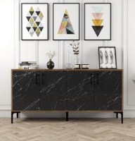 Dulăpior Trendy Kiev 160 Walnut/Black Marble 160x78x35cm GTR001155 imaginea #1 — magazin online Desire.md