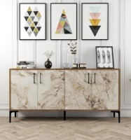 Dulăpior Trendy Kiev 160 Walnut/White Marble 160x78x35cm GTR001158 imaginea #1 — magazin online Desire.md