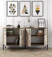 Dulăpior Trendy Kiev 160 Walnut/White Marble 160x78x35cm GTR001158 imaginea #3 — magazin online Desire.md