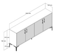 Dulăpior Trendy Kiev 160 White 160x78x35cm GTR001159 imaginea #4 — magazin online Desire.md