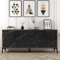 Dulăpior Trendy Kiev Walnut/Black Marble 180x78x35cm GTR001162 imaginea #1 — magazin online Desire.md