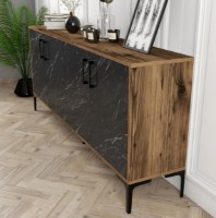 Dulăpior Trendy Kiev Walnut/Black Marble 180x78x35cm GTR001162 imaginea #3 — magazin online Desire.md
