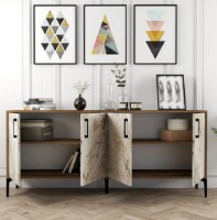 Dulăpior Trendy Kiev Walnut/White Marble 180x78x35cm GTR001165 imaginea #2 — magazin online Desire.md