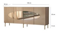 Dulăpior Trendy Lago Bronze/Gold 180x80x40cm GTR001213 imaginea #4 — magazin online Desire.md
