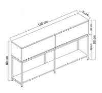 Dulăpior Trendy Lord Anthracit/Gold 150x80x30cm GTR006229 imaginea #4 — magazin online Desire.md