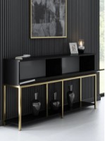 Dulăpior Trendy Lord Black/Gold 150x80x30cm GTR006232 imaginea #2 — magazin online Desire.md