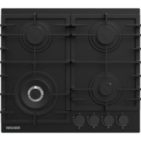 Plită incorporabilă cu gaz Wolser WL-BRD 6406 Black Matt Glass