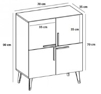Dulăpior Trendy Makro Anthracit 90x70x35cm GTR006264 imaginea #4 — magazin online Desire.md
