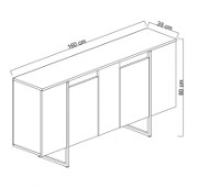 Dulăpior Trendy Luxe White/Black 160x80x35cm GTR006252 imaginea #4 — magazin online Desire.md