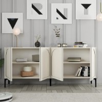 Dulăpior Trendy Lyon 79 Cream/Black 180x79x35cm GTR006261 imaginea #2 — magazin online Desire.md