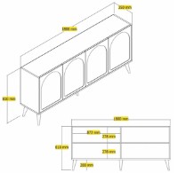 Dulăpior Trendy Lyon 81 Atlas/Walnut 180x81x35cm GTR006263 imaginea #2 — magazin online Desire.md