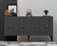 Dulăpior Trendy Midas Anthracit/Gold 150x79x40cm GTR006210