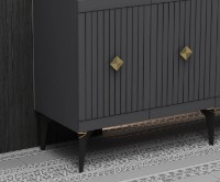 Dulăpior Trendy Midas Anthracit/Gold 150x79x40cm GTR006210 imaginea #2 — magazin online Desire.md