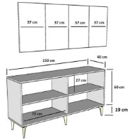 Dulăpior Trendy Midas Anthracit/Silver 150x79x40cm GTR006211 imaginea #4 — magazin online Desire.md