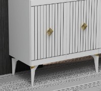 Dulăpior Trendy Midas White/Gold 150x79x40cm GTR006285 imaginea #2 — magazin online Desire.md