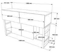 Тумба Trendy ML25-A Pine Atlantic 138x83x43cm GTR001200 фото №5 — интернет-магазин Desire.md