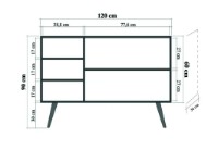 Dulăpior Trendy Mega 729 Oak Sonoma 120x90x36cm GTR006271 imaginea #2 — magazin online Desire.md