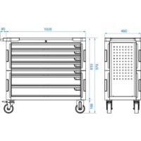 Cărucior de scule King Tony 87G33-7B-KB imaginea #3 — magazin online Desire.md