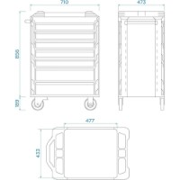 Cărucior de scule King Tony 87SQ31-6B-BK imaginea #3 — magazin online Desire.md