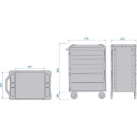 Cărucior de scule King Tony 87SQ31-7B-BK imaginea #3 — magazin online Desire.md