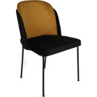 Scaun Trendy Dore 142 Black/Mustard 86x55x54cm GTR006880 2pcs imaginea #3 — magazin online Desire.md