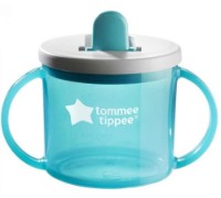 Cana cu pai Tommee Tippee Free Flow First Cup 4m+ 190ml Blue
