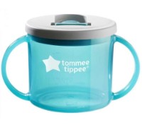 Cana cu pai Tommee Tippee Free Flow First Cup 4m+ 190ml Blue imaginea #2 — magazin online Desire.md